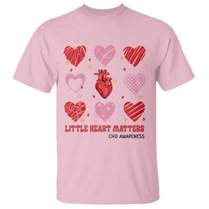 Congenital Heart Disease CHD Awareness T Shirt Little Heart Matters TS11 Light Pink Print Your Wear