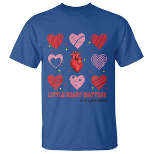 Congenital Heart Disease CHD Awareness T Shirt Little Heart Matters TS11 Royal Blue Print Your Wear