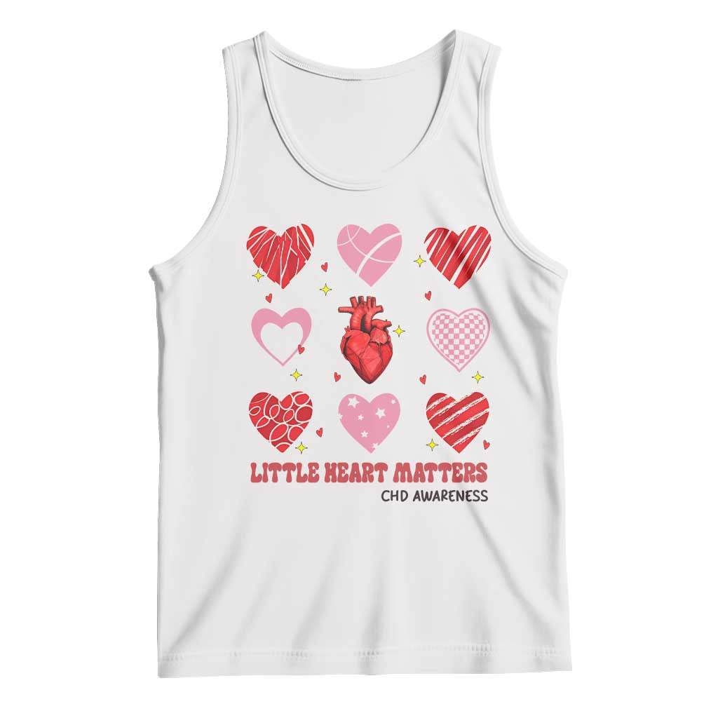 Congenital Heart Disease CHD Awareness Tank Top Little Heart Matters TS11 White Print Your Wear