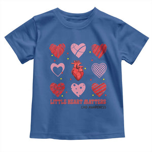 Congenital Heart Disease CHD Awareness Toddler T Shirt Little Heart Matters TS11 Royal Blue Print Your Wear