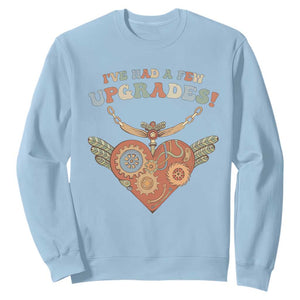 Congenital Heart Disease CHD Awareness Sweatshirt I've Had A Few Upgrades Toy Heart TS11 Light Blue Print Your Wear