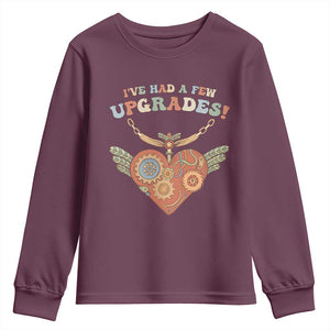 Congenital Heart Disease CHD Awareness Youth Sweatshirt I've Had A Few Upgrades Toy Heart TS11 Maroon Print Your Wear