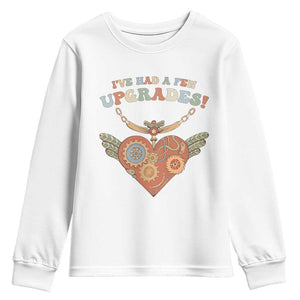 Congenital Heart Disease CHD Awareness Youth Sweatshirt I've Had A Few Upgrades Toy Heart TS11 White Print Your Wear