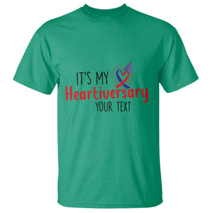 Personalized CHD Awareness Heart Anniversary T Shirt Custom Text It's My Heartiversary TS11 Irish Green Print Your Wear