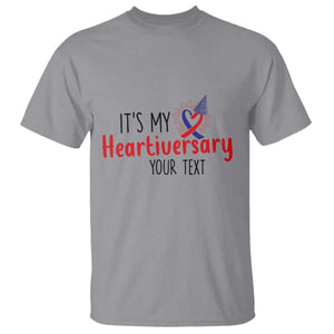 Personalized CHD Awareness Heart Anniversary T Shirt Custom Text It's My Heartiversary TS11 Sport Gray Print Your Wear