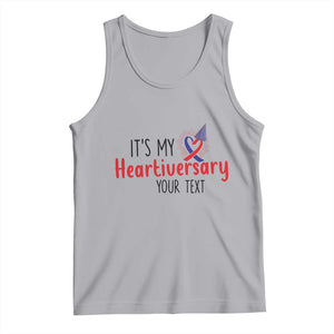 Personalized CHD Awareness Heart Anniversary Tank Top Custom Text It's My Heartiversary TS11 Athletic Heather Print Your Wear