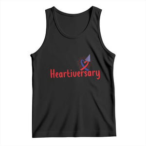 Personalized CHD Awareness Heart Anniversary Tank Top Custom Text It's My Heartiversary TS11 Black Print Your Wear