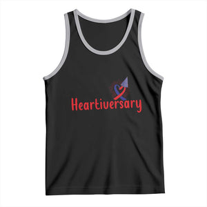 Personalized CHD Awareness Heart Anniversary Tank Top Custom Text It's My Heartiversary TS11 Black Athletic Heather Print Your Wear