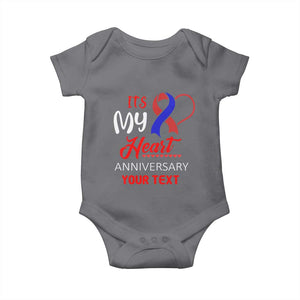 Personalized CHD Awareness Baby Onesie Custom Text It's My Heart Anniversary TS11 Charcoal Print Your Wear