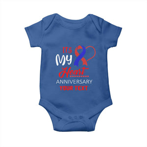 Personalized CHD Awareness Baby Onesie Custom Text It's My Heart Anniversary TS11 Royal Blue Print Your Wear