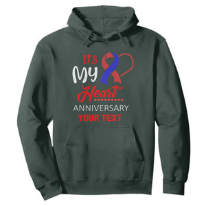 Personalized CHD Awareness Hoodie Custom Text It's My Heart Anniversary TS11 Dark Forest Green Print Your Wear