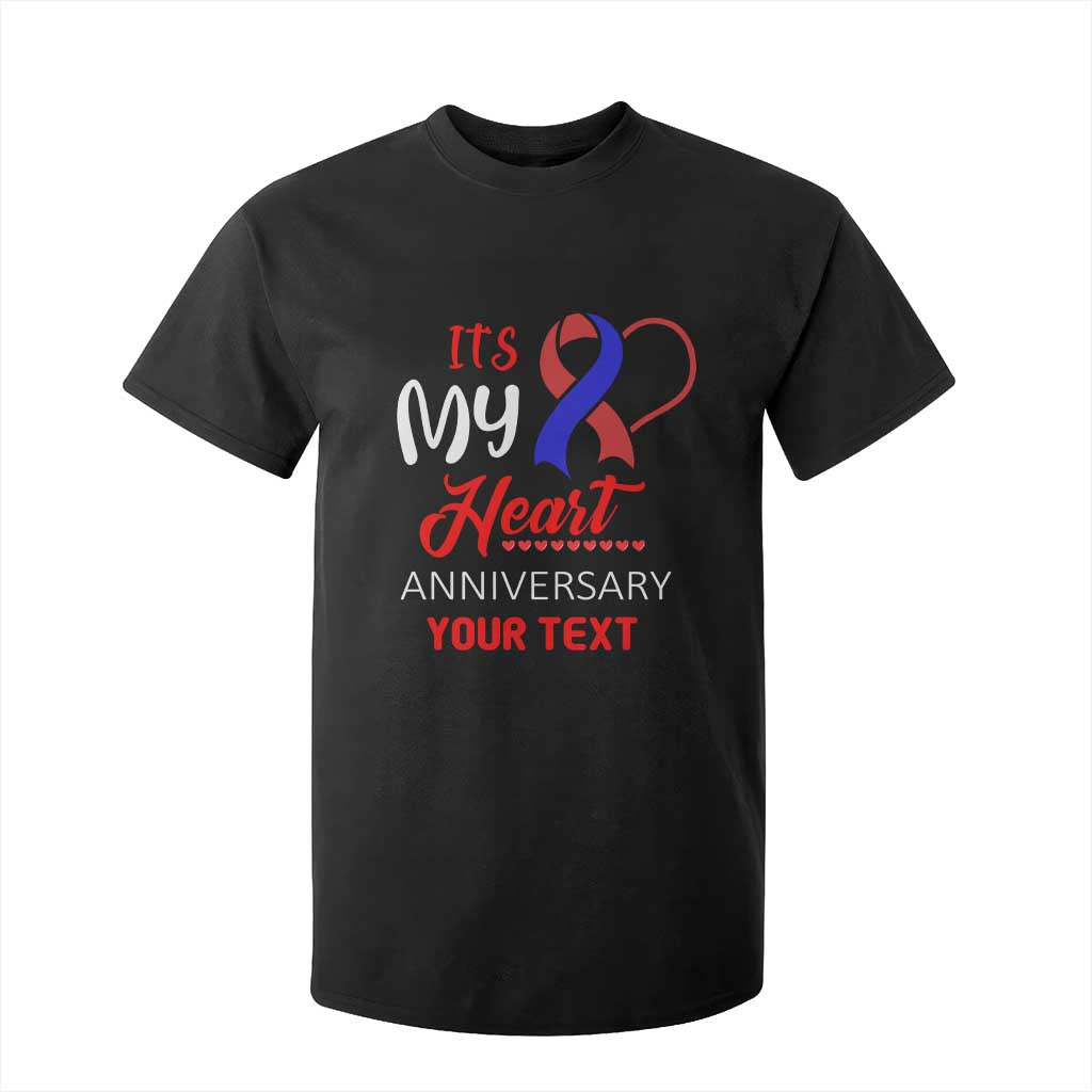 Personalized CHD Awareness T Shirt For Kid Custom Text It's My Heart Anniversary TS11 Black Print Your Wear