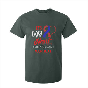 Personalized CHD Awareness T Shirt For Kid Custom Text It's My Heart Anniversary TS11 Dark Forest Green Print Your Wear