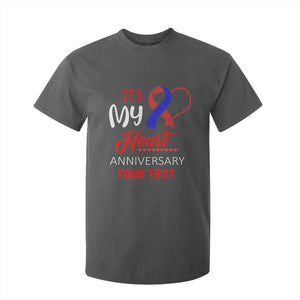 Personalized CHD Awareness T Shirt For Kid Custom Text It's My Heart Anniversary TS11 Dark Heather Print Your Wear