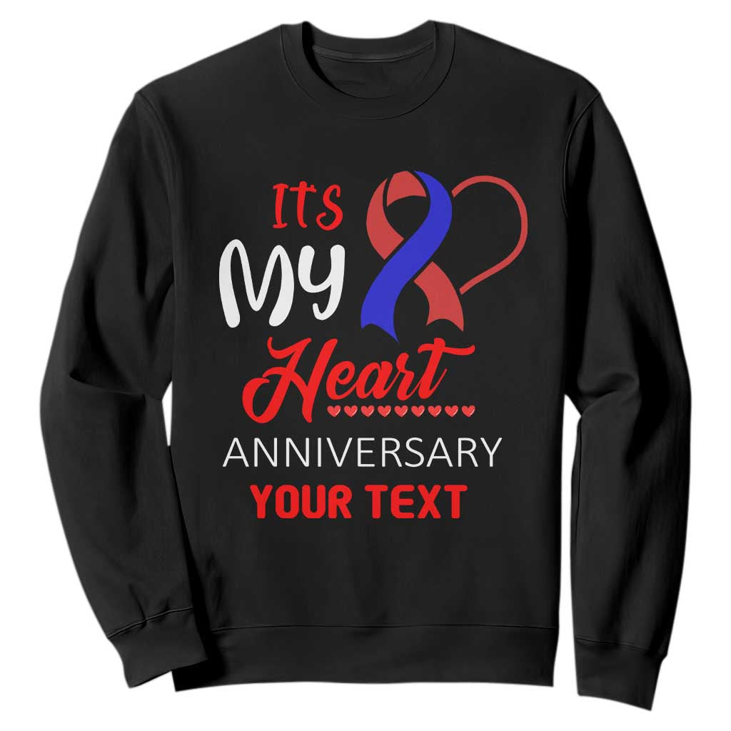 Personalized CHD Awareness Sweatshirt Custom Text It's My Heart Anniversary TS11 Black Print Your Wear