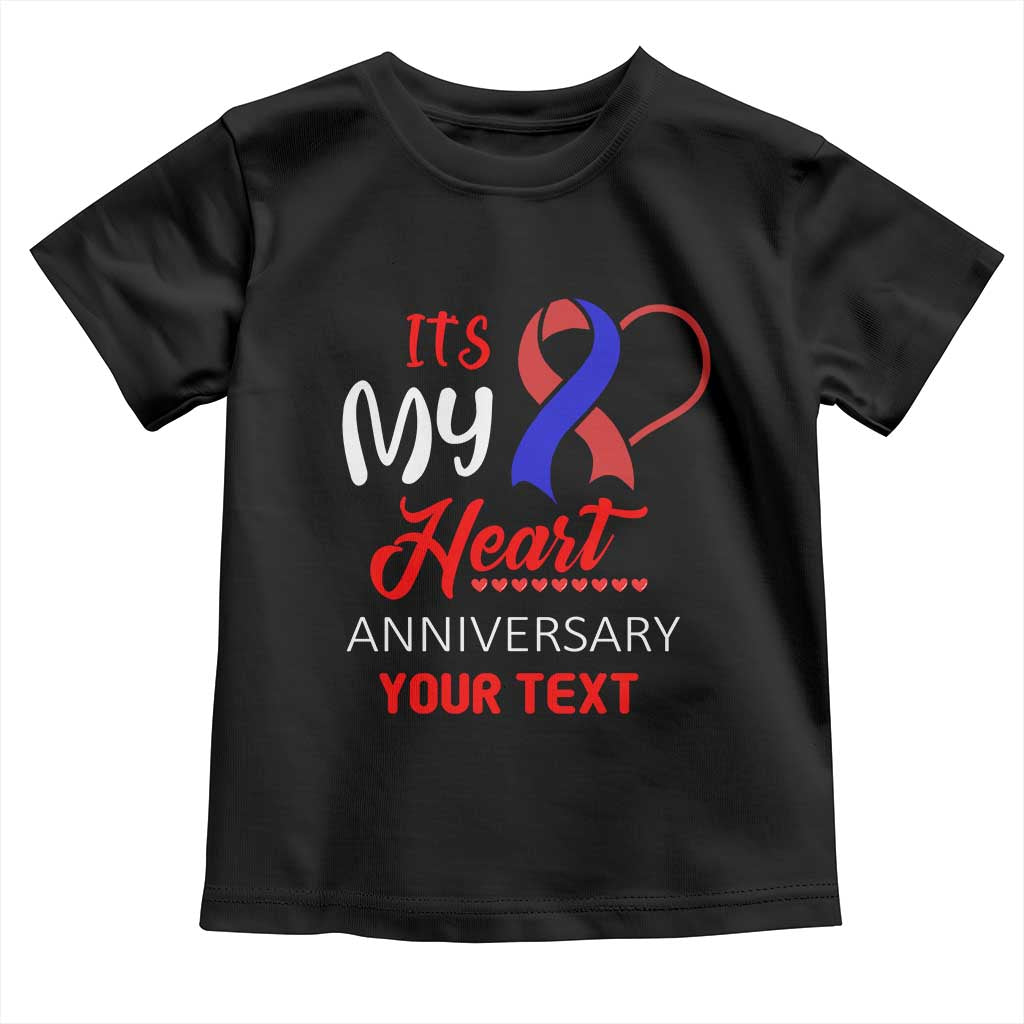 Personalized CHD Awareness Toddler T Shirt Custom Text It's My Heart Anniversary TS11 Black Print Your Wear