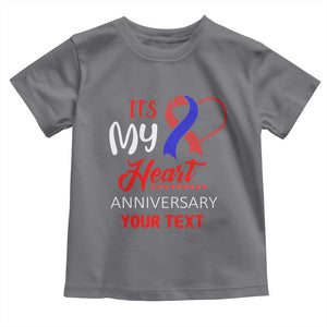 Personalized CHD Awareness Toddler T Shirt Custom Text It's My Heart Anniversary TS11 Charcoal Print Your Wear