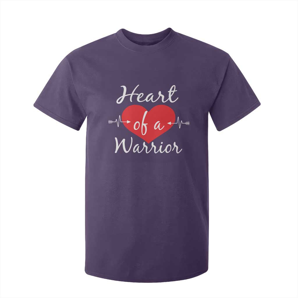 Heart Of A Warrior T Shirt For Kid CHD Awareness Heart TS11 Purple Print Your Wear