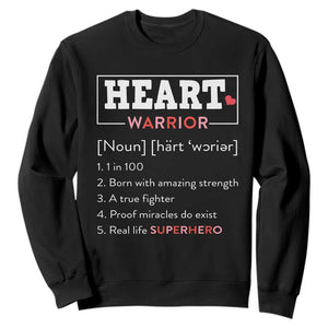 Heart Warrior Definition Sweatshirt Congenital Heart Disease CHD Awareness TS11 Black Print Your Wear