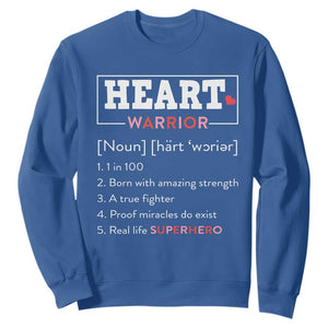 Heart Warrior Definition Sweatshirt Congenital Heart Disease CHD Awareness TS11 Royal Blue Print Your Wear