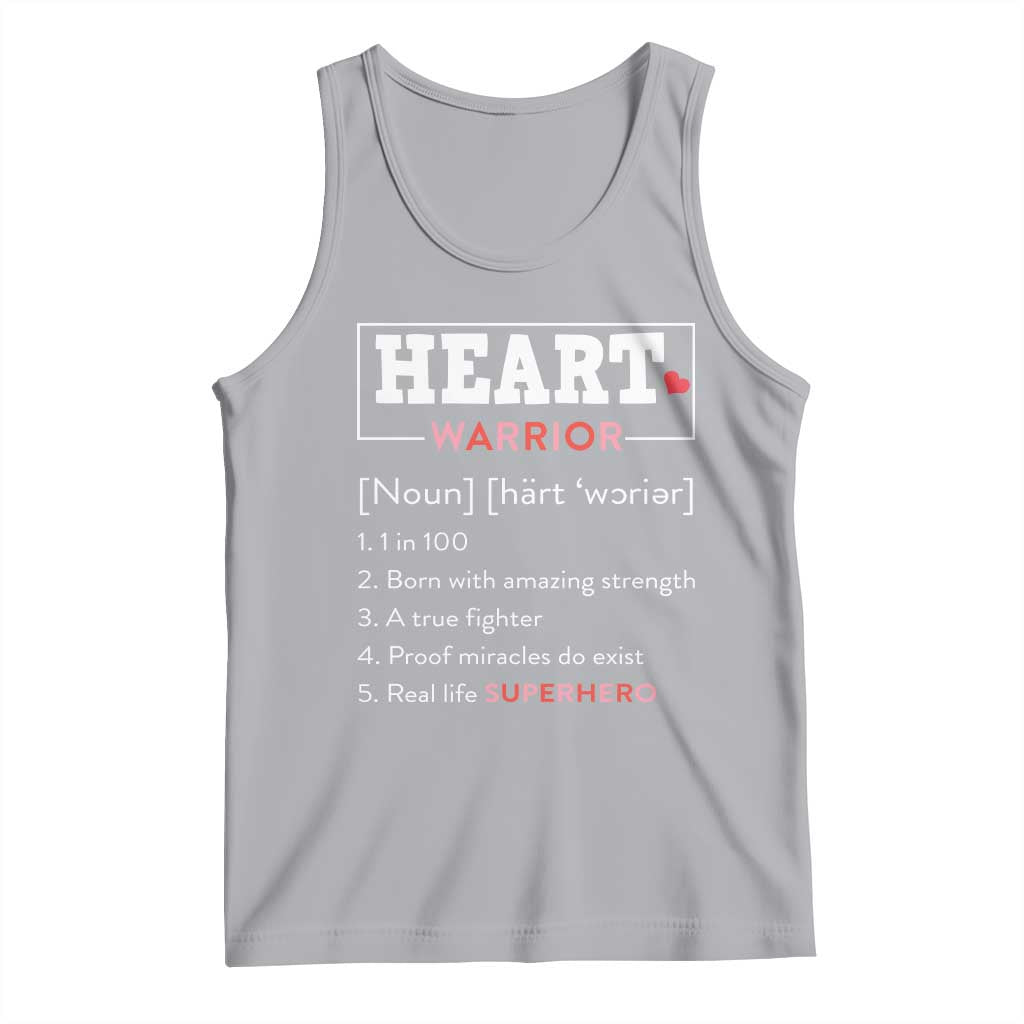 Heart Warrior Definition Tank Top Congenital Heart Disease CHD Awareness TS11 Athletic Heather Print Your Wear