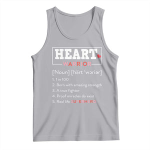 Heart Warrior Definition Tank Top Congenital Heart Disease CHD Awareness TS11 Athletic Heather Print Your Wear