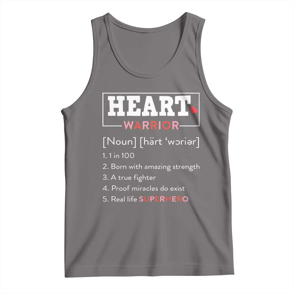 Heart Warrior Definition Tank Top Congenital Heart Disease CHD Awareness TS11 Deep Heather Print Your Wear
