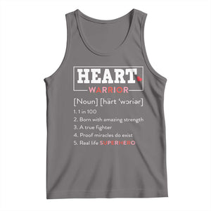 Heart Warrior Definition Tank Top Congenital Heart Disease CHD Awareness TS11 Deep Heather Print Your Wear