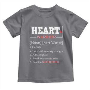 Heart Warrior Definition Toddler T Shirt Congenital Heart Disease CHD Awareness TS11 Charcoal Print Your Wear