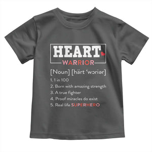 Heart Warrior Definition Toddler T Shirt Congenital Heart Disease CHD Awareness TS11 Dark Heather Print Your Wear