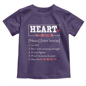 Heart Warrior Definition Toddler T Shirt Congenital Heart Disease CHD Awareness TS11 Purple Print Your Wear