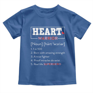 Heart Warrior Definition Toddler T Shirt Congenital Heart Disease CHD Awareness TS11 Royal Blue Print Your Wear