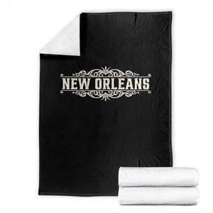 NOLA New Orleans Pride Vintage Scrollwork Throw Blanket TS11 Black Print Your Wear