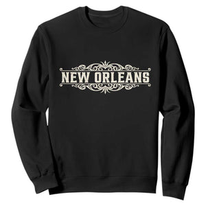 NOLA New Orleans Pride Vintage Scrollwork Sweatshirt TS11 Black Print Your Wear
