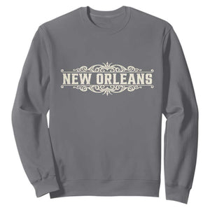 NOLA New Orleans Pride Vintage Scrollwork Sweatshirt TS11 Charcoal Print Your Wear