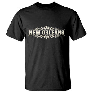 NOLA New Orleans Pride Vintage Scrollwork T Shirt TS11 Black Print Your Wear