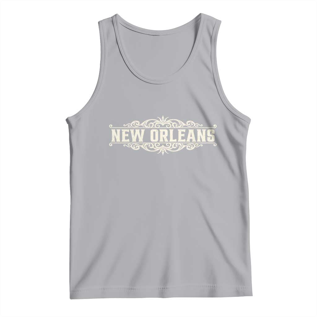 NOLA New Orleans Pride Vintage Scrollwork Tank Top TS11 Athletic Heather Print Your Wear