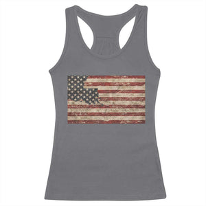 Louisiana Pride Vintage American Flag State Map Racerback Tank Top TS11 Charcoal Print Your Wear