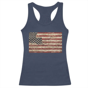 Louisiana Pride Vintage American Flag State Map Racerback Tank Top TS11 Navy Print Your Wear