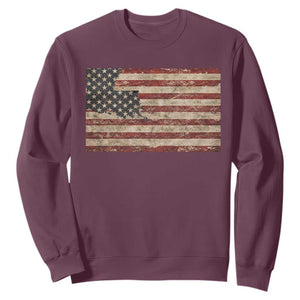 Louisiana Pride Vintage American Flag State Map Sweatshirt TS11 Maroon Print Your Wear