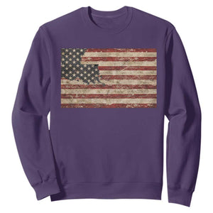 Louisiana Pride Vintage American Flag State Map Sweatshirt TS11 Purple Print Your Wear