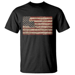 Louisiana Pride Vintage American Flag State Map T Shirt TS11 Black Print Your Wear