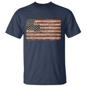 Louisiana Pride Vintage American Flag State Map T Shirt TS11 Navy Print Your Wear