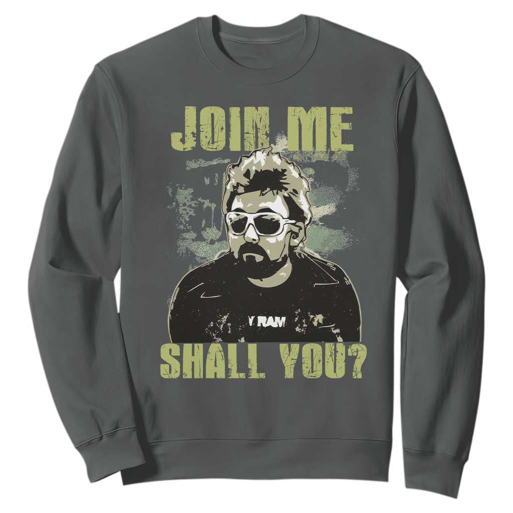 Adam Inspired Memorial Sweatshirt Join Me Shall You The Woo Tribute TS11 Dark Heather Print Your Wear