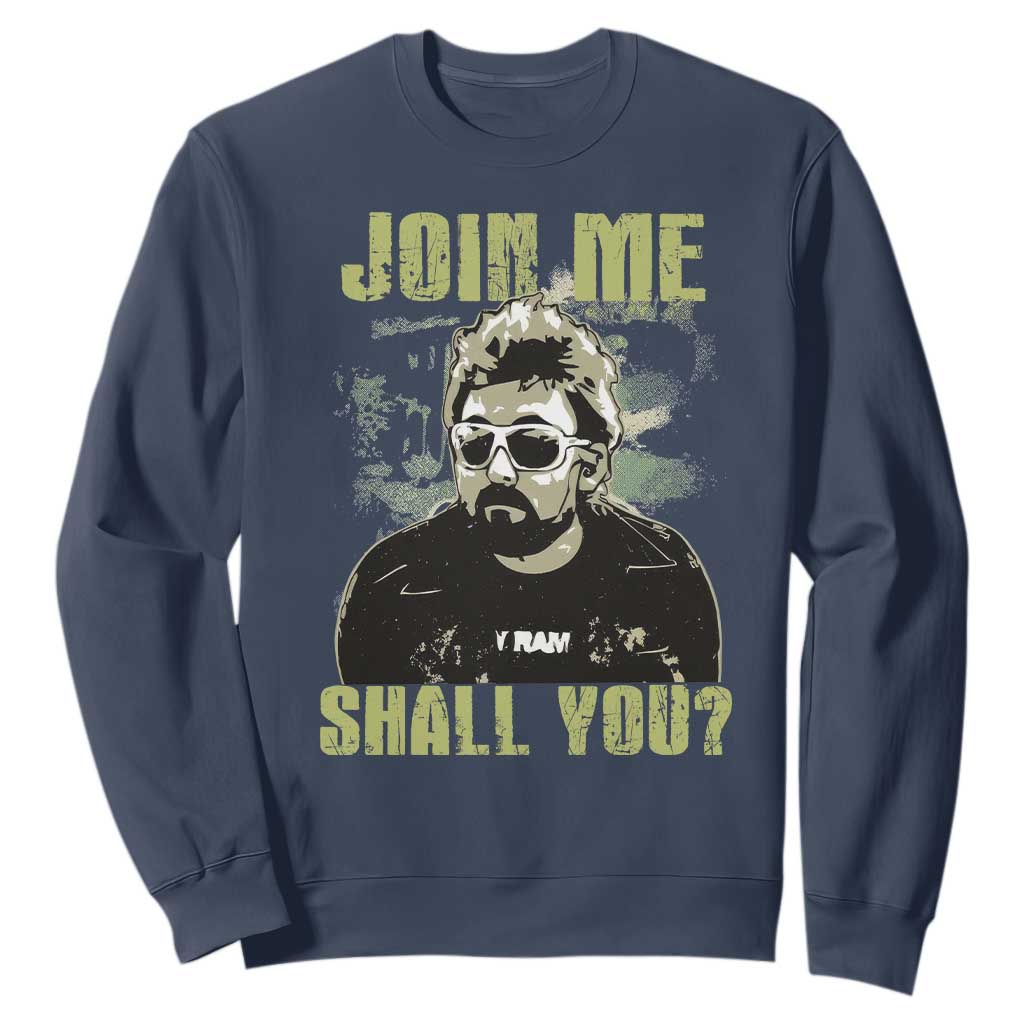 Adam Inspired Memorial Sweatshirt Join Me Shall You The Woo Tribute TS11 Navy Print Your Wear