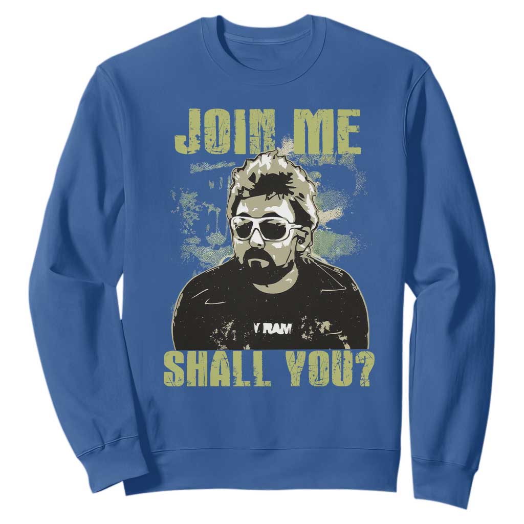 Adam Inspired Memorial Sweatshirt Join Me Shall You The Woo Tribute TS11 Royal Blue Print Your Wear
