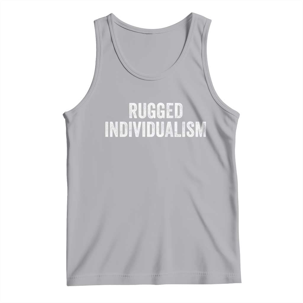 Rugged Individualism Tank Top Funny Capitalism Saying TS11 Athletic Heather Print Your Wear