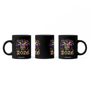 Mardi Gras 2026 Coffee Mug Funny Jester Hat Carnival Fleur De Lis TS11 Print Your Wear