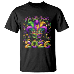 Mardi Gras 2026 T Shirt Funny Jester Hat Carnival Fleur De Lis TS11 Black Print Your Wear