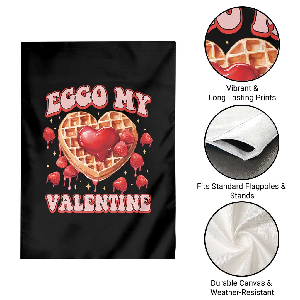 Eggo My Valentine Garden Flag Funny Romantic Stranger Valentine's Day TS11 Print Your Wear